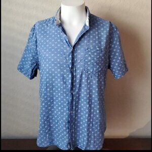 Armani Exchange A | X light blue slim fit button up top